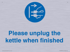 Please unplug the kettle when finished